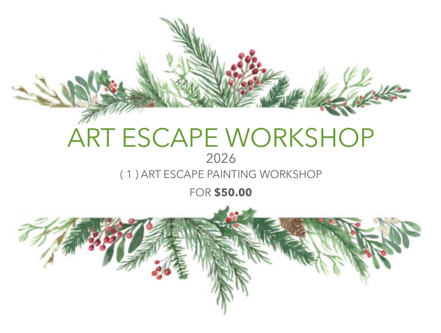 Cyber Monday - 2026 (1) ART ESCAPE PAINTING SPECIAL - $50
