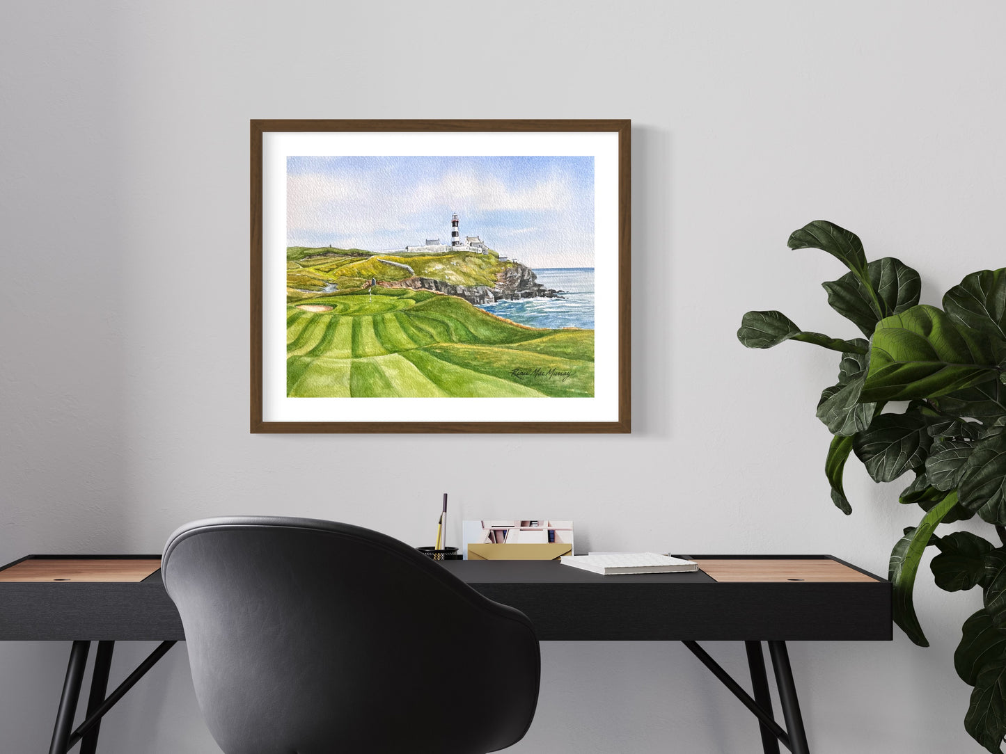 Golf Artwork - Old Head Golf Links, Ireland, 8”x10” matted print