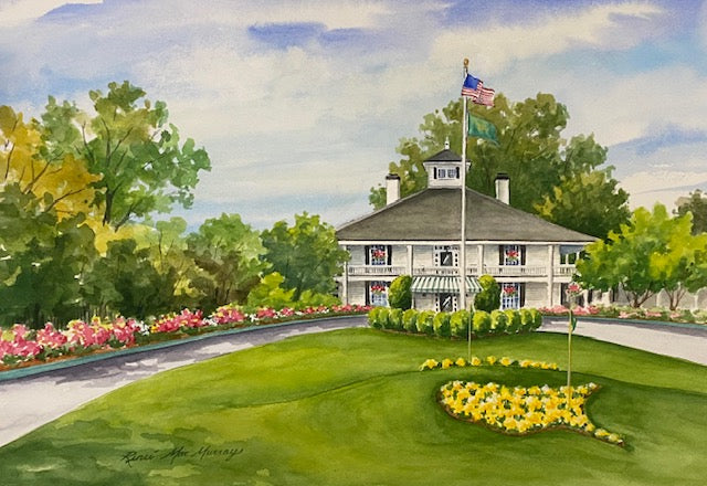 Golf Artwork - Set of (2) Augusta National Golf Club, 11"x 14" matted print