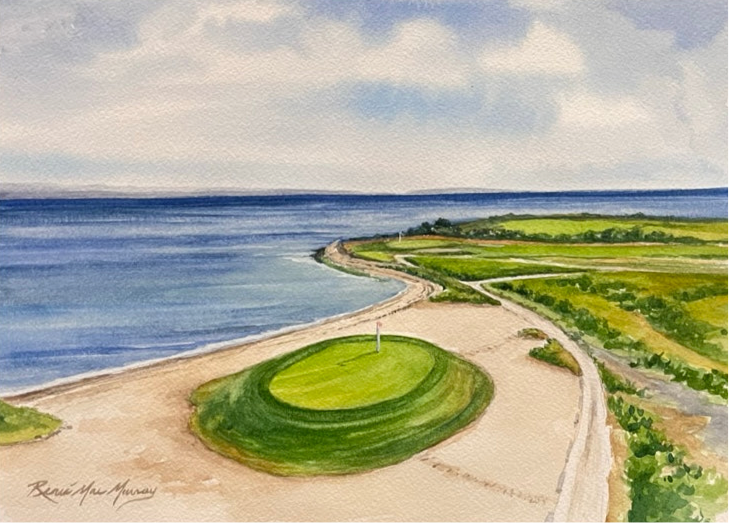 Golf Artwork - The Kittansett Club, Marion Ma - 12”x16”matted print