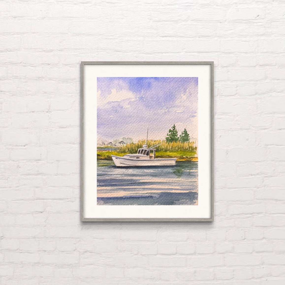 Original Artwork - 4”x 5.5” Watercolor Sketch of Scituate Harbor by Renee MacMurray