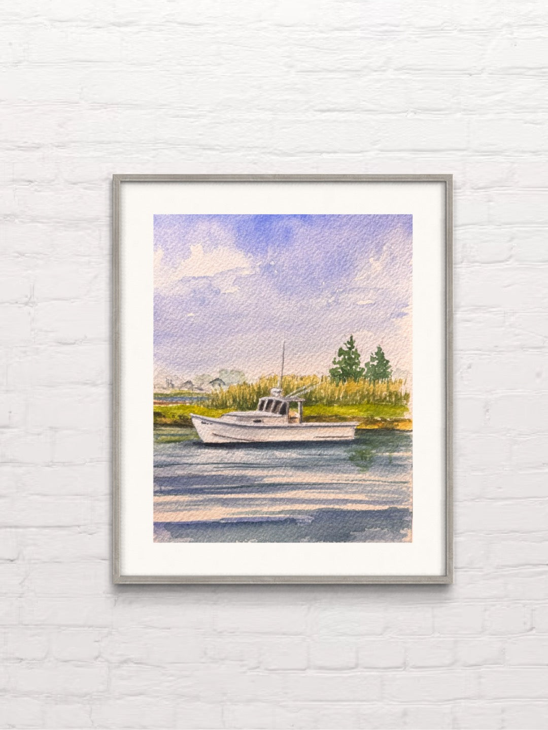 Original Artwork - 4”x 5.5” Watercolor Sketch of Scituate Harbor by Renee MacMurray