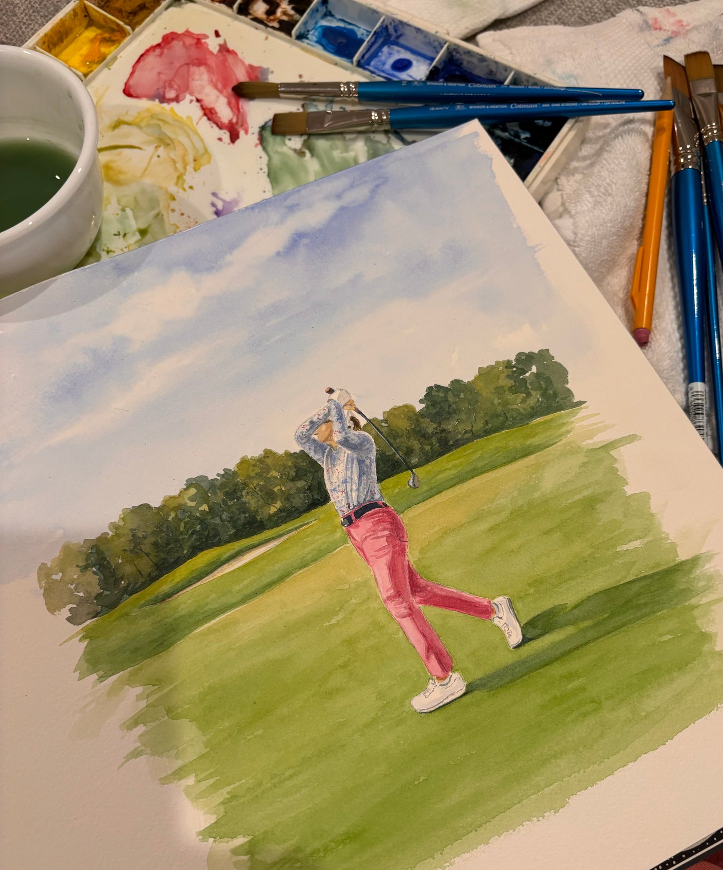 Golf Artwork- Golf Swing Portrait