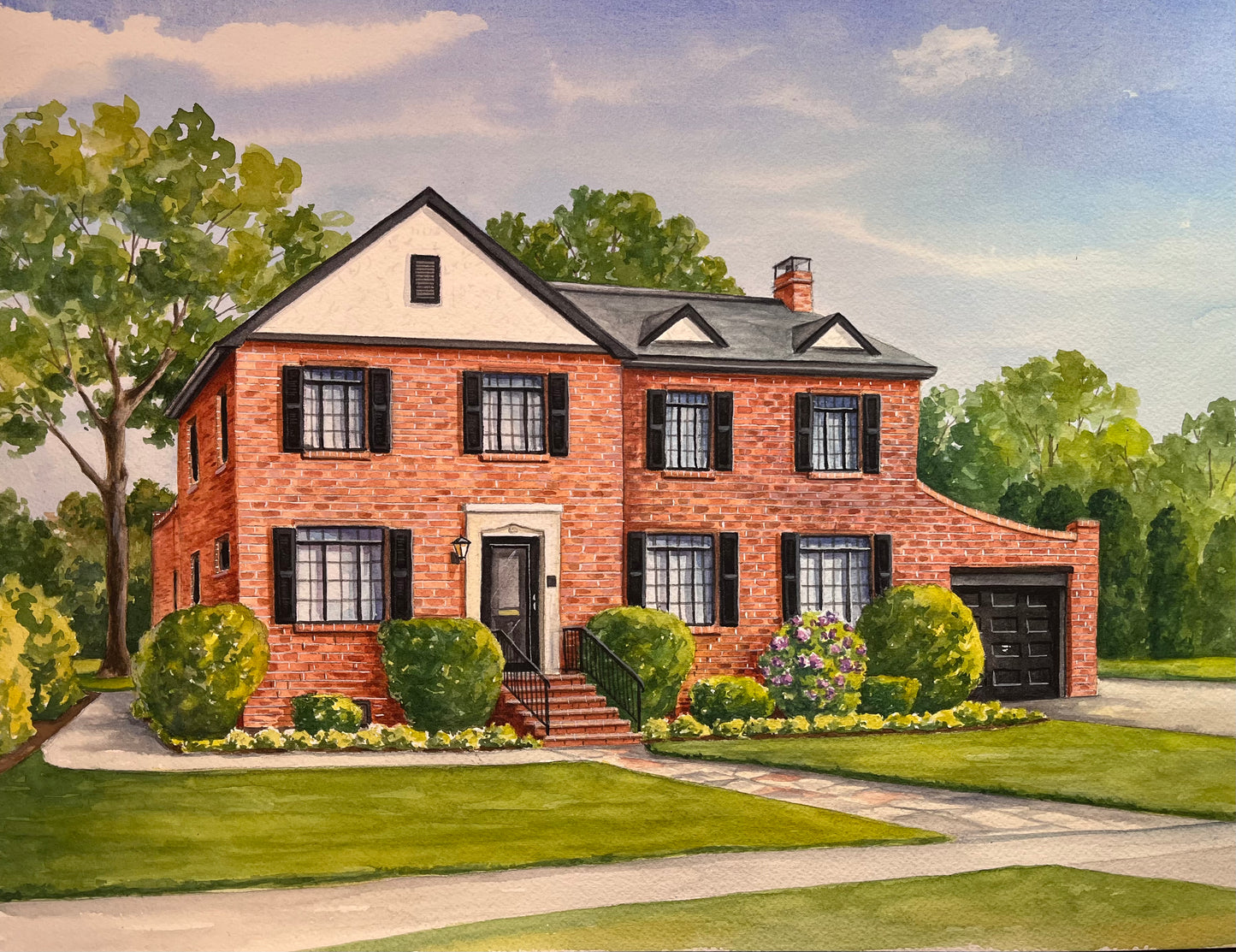 FALL HOUSE PORTRAIT SPECIAL - $360 for a 8” x 10" Custom House Portrait - Watercolor (50% deposit /payment)