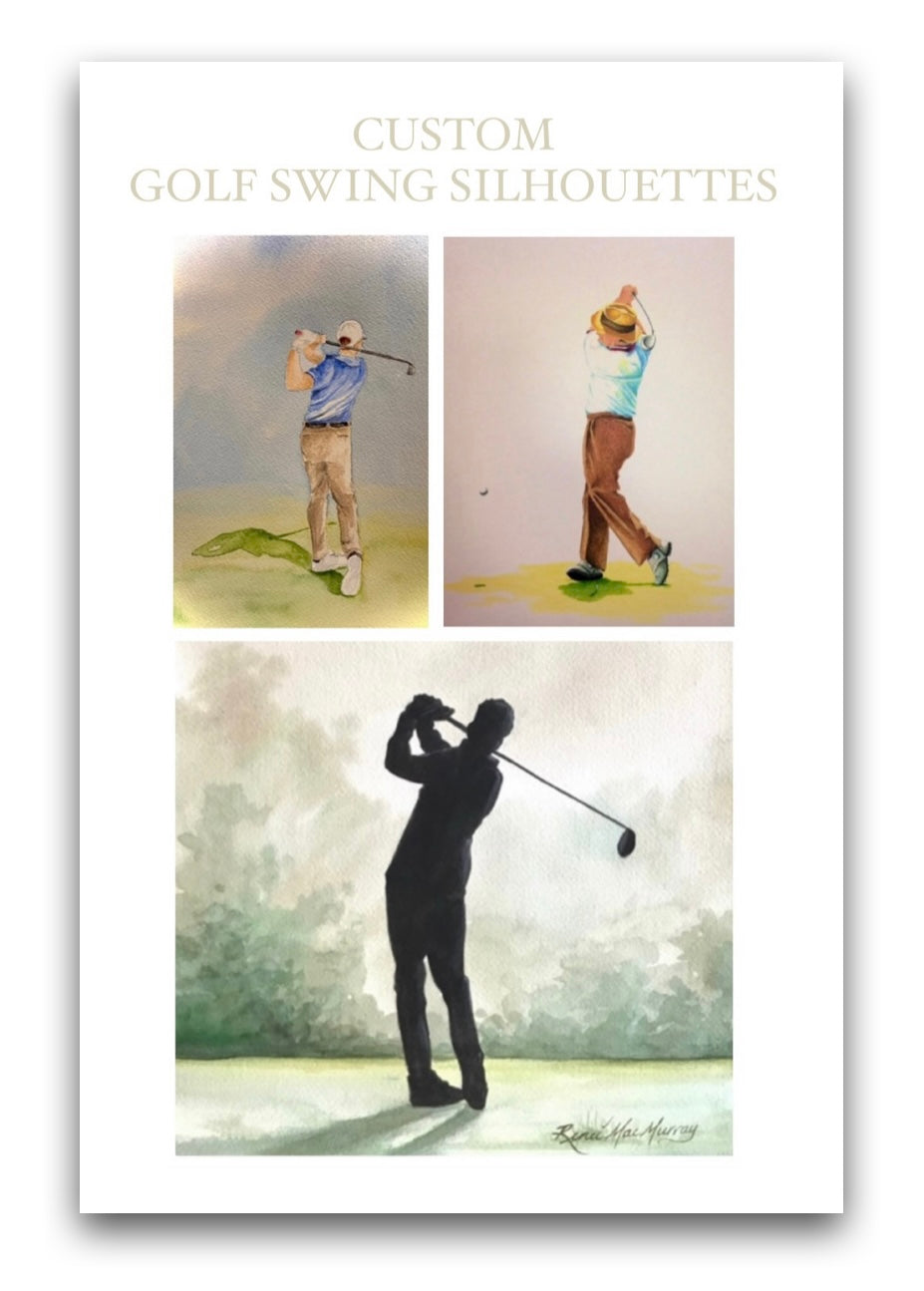 Golf Artwork- Golf Swing Portrait