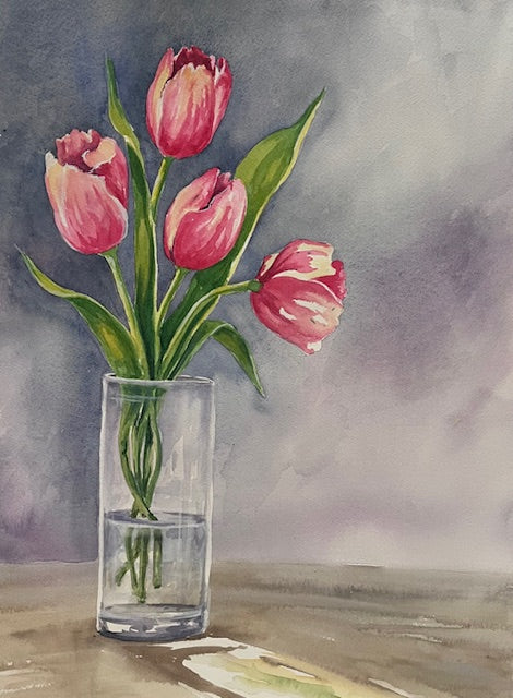 Demonstration Artwork #6 - 11" x 15" Watercolor Painting (class demonstration painting) by Renee MacMurray