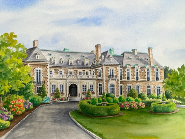 Artwork - Aldrich Mansion, Warwick RI , 5"x 7" matted print